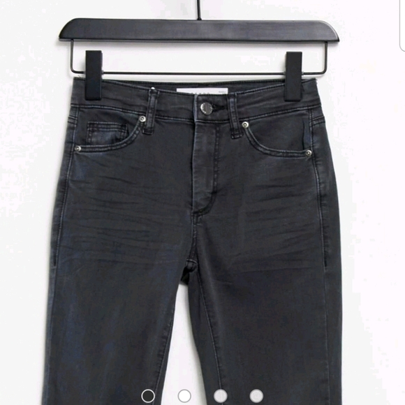 TOPSHOP MOTO Leigh Jeans - Black - Picture 1 of 11